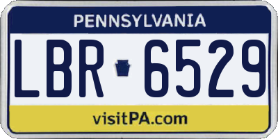 PA license plate LBR6529