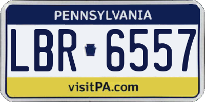 PA license plate LBR6557