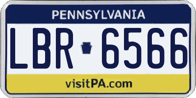 PA license plate LBR6566
