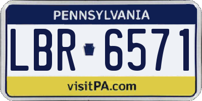 PA license plate LBR6571