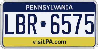 PA license plate LBR6575