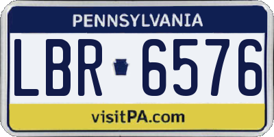 PA license plate LBR6576