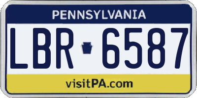 PA license plate LBR6587