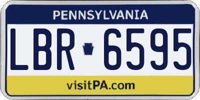 PA license plate LBR6595