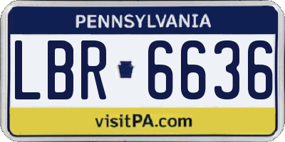 PA license plate LBR6636