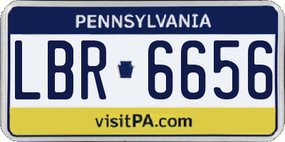 PA license plate LBR6656
