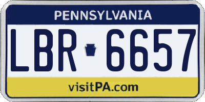 PA license plate LBR6657
