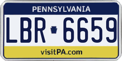 PA license plate LBR6659