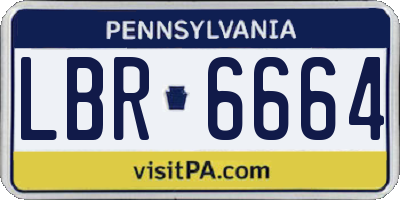 PA license plate LBR6664