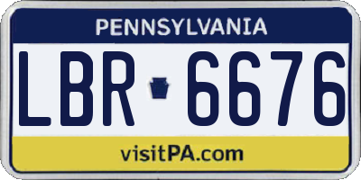 PA license plate LBR6676