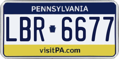 PA license plate LBR6677