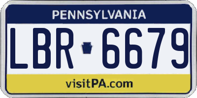 PA license plate LBR6679