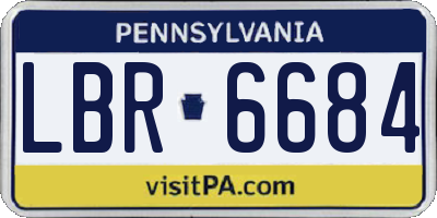 PA license plate LBR6684