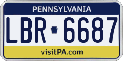 PA license plate LBR6687