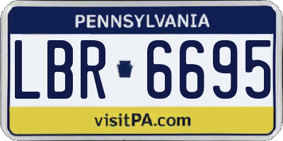 PA license plate LBR6695