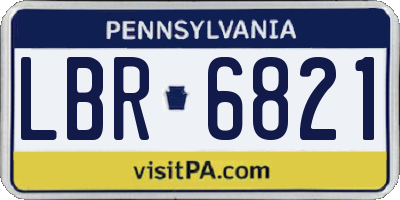 PA license plate LBR6821