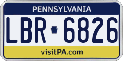 PA license plate LBR6826