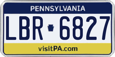 PA license plate LBR6827