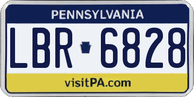 PA license plate LBR6828