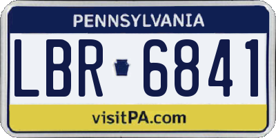 PA license plate LBR6841