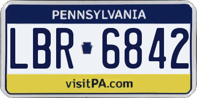 PA license plate LBR6842