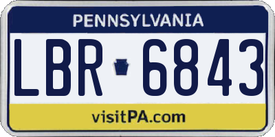 PA license plate LBR6843