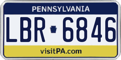 PA license plate LBR6846