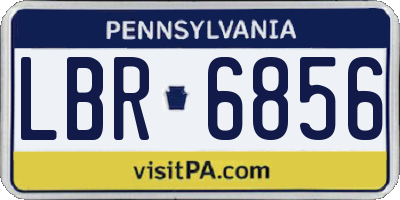 PA license plate LBR6856