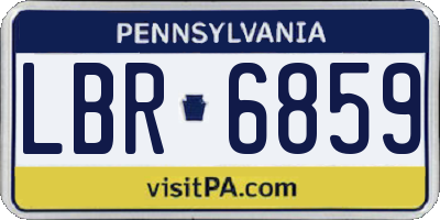 PA license plate LBR6859