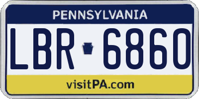 PA license plate LBR6860