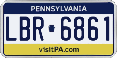 PA license plate LBR6861