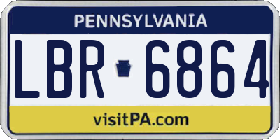 PA license plate LBR6864