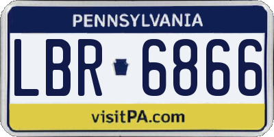 PA license plate LBR6866