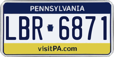 PA license plate LBR6871
