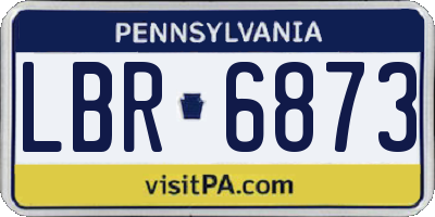 PA license plate LBR6873