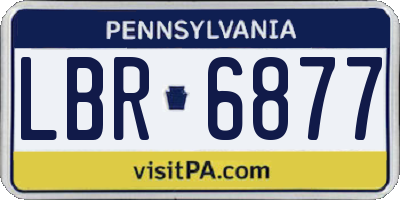 PA license plate LBR6877