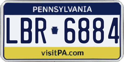 PA license plate LBR6884