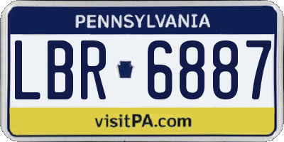 PA license plate LBR6887