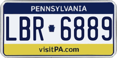 PA license plate LBR6889