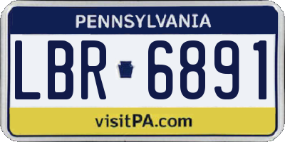 PA license plate LBR6891