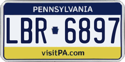 PA license plate LBR6897