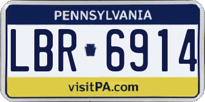 PA license plate LBR6914