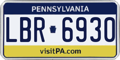 PA license plate LBR6930