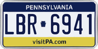 PA license plate LBR6941