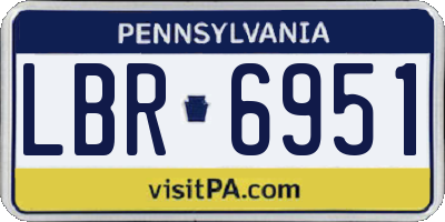 PA license plate LBR6951