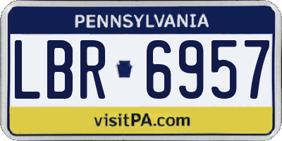 PA license plate LBR6957