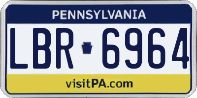 PA license plate LBR6964