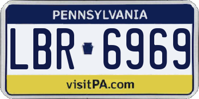 PA license plate LBR6969
