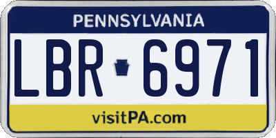 PA license plate LBR6971