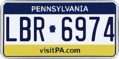 PA license plate LBR6974